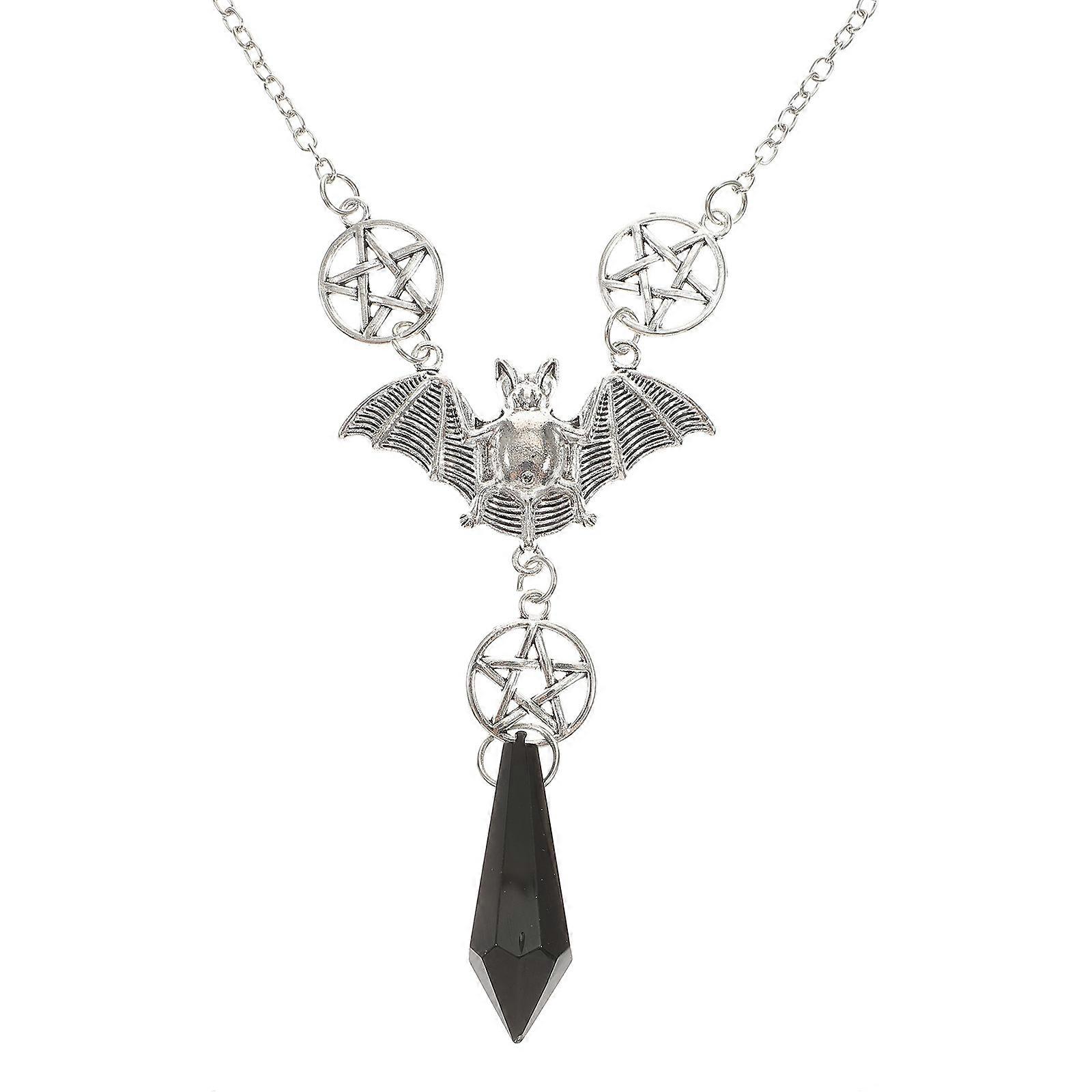 Elegant Bat Pendant Necklace Made Of Alloy Ideal For Neck Decoration On Festive Dinners 1Set