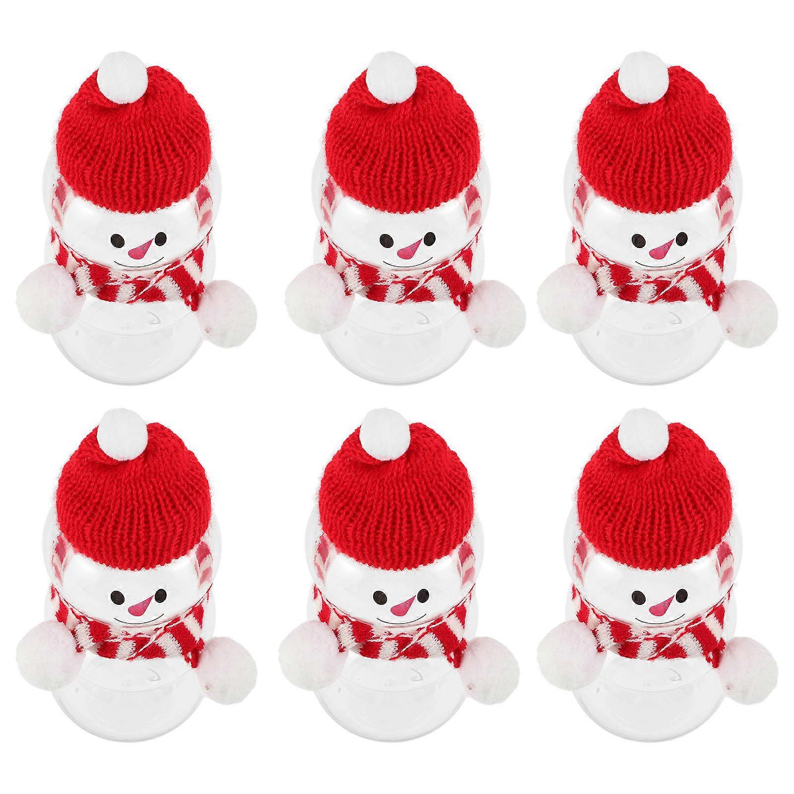 Leak-Proof Snowman Beverage Bottle With Cap Scarf For Office Use 6 Sets Ideal For Families