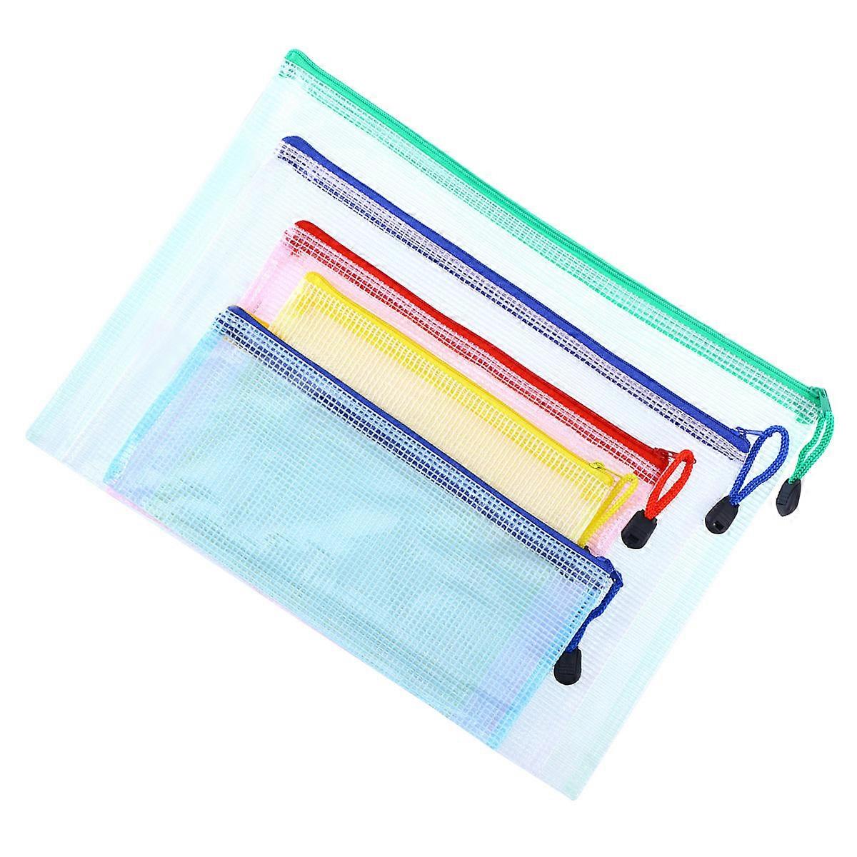 Plastic Pouches For Documents 5Pcs Mixed Colors Quick Confirmation Organizer For Office School Use