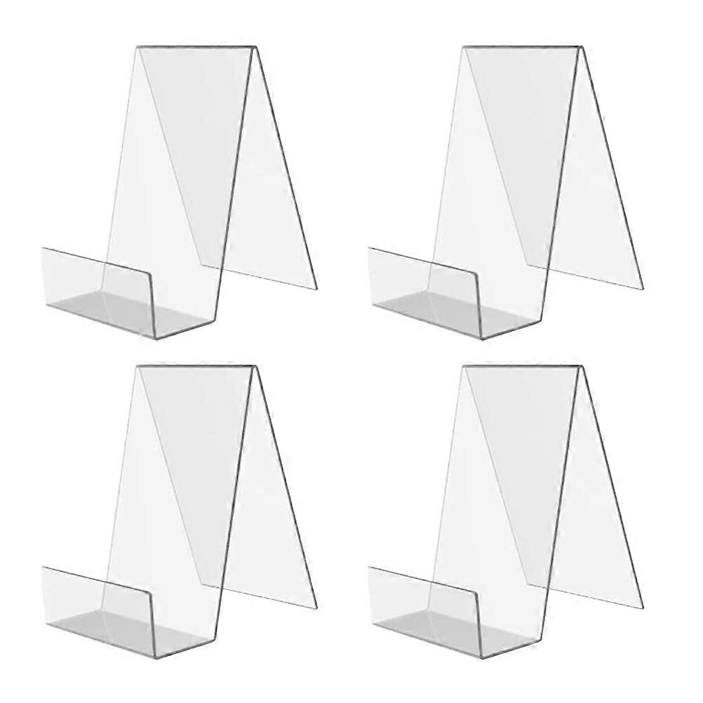 Transparent Rack 4Set Book Holder For Small Artworks Frames And Paintings Constructed From Acrylic Material