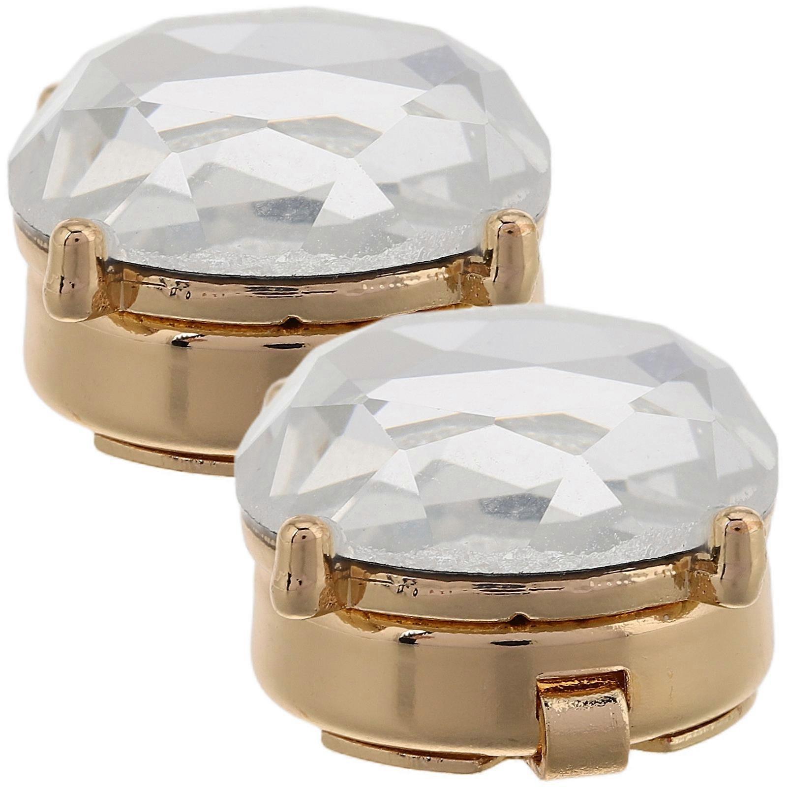 It seems like you're referring to a product listing or description for **women's rhinestone button covers** or **cufflink clips** designed as elegant