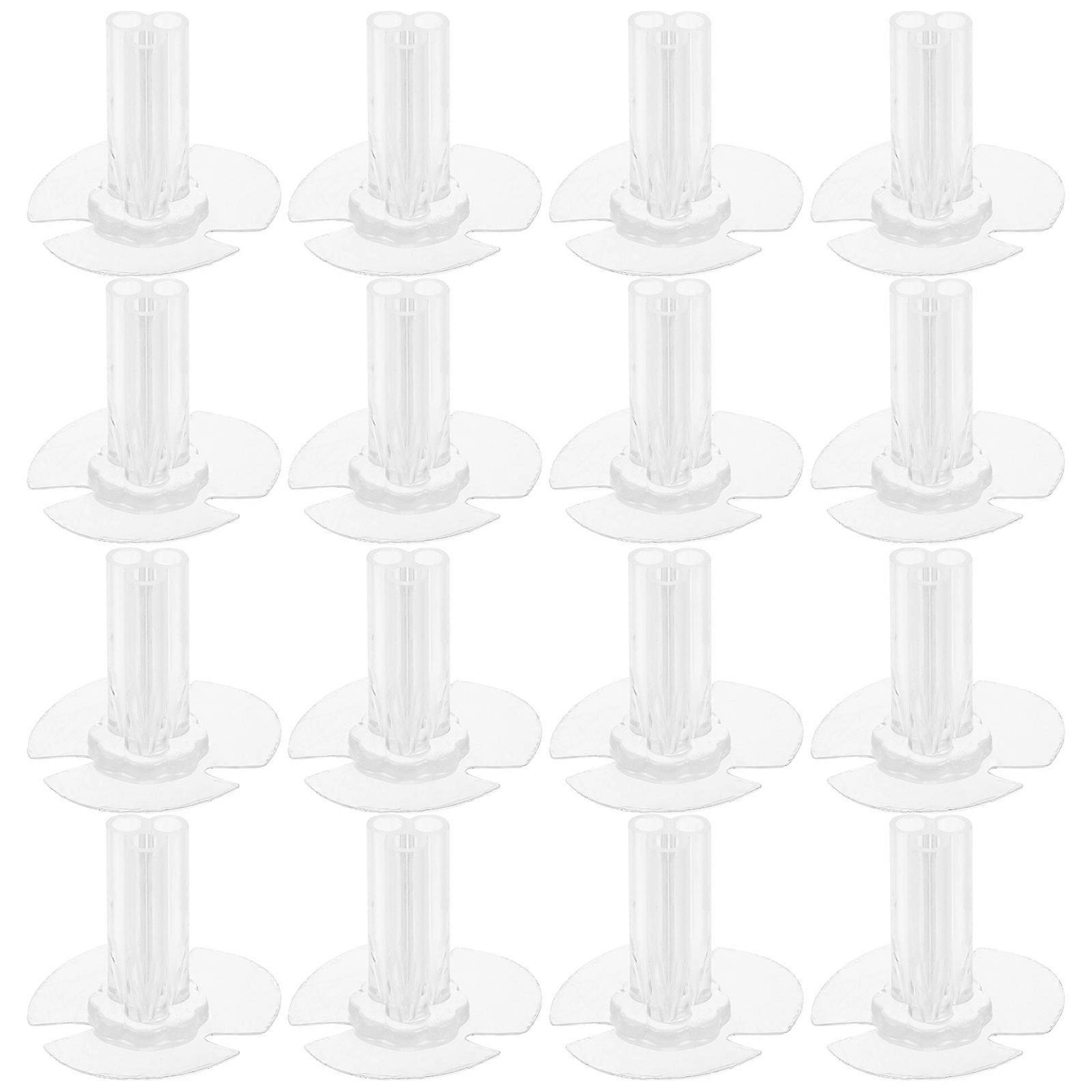 Clear Flower Stem Holders 30Pcs Transparent Plastic Stable Adhesive Fixing for Daily Use
