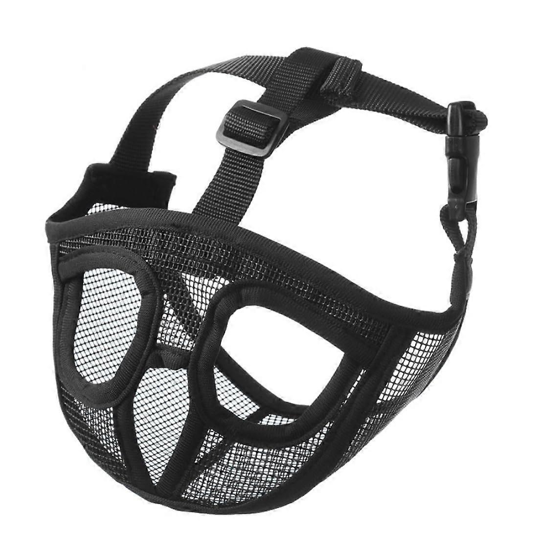 Adjustable Breathable Dog Muzzle with Drained Mouth for English or French Bulldog, Pekingese, ShihTzu, Pug, Also Suitable for Cats