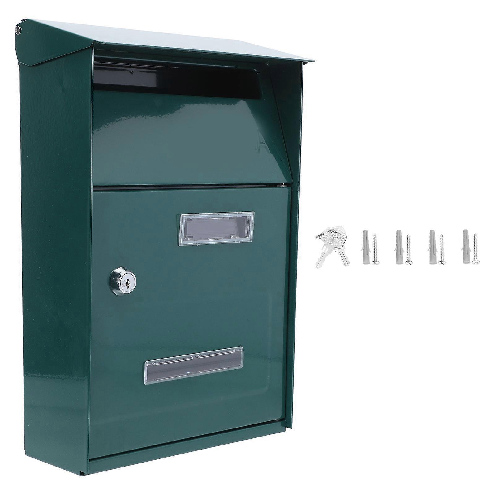 Complaints Collection Wall Mount Mailbox For General Public With Green Metal Finish 1Set