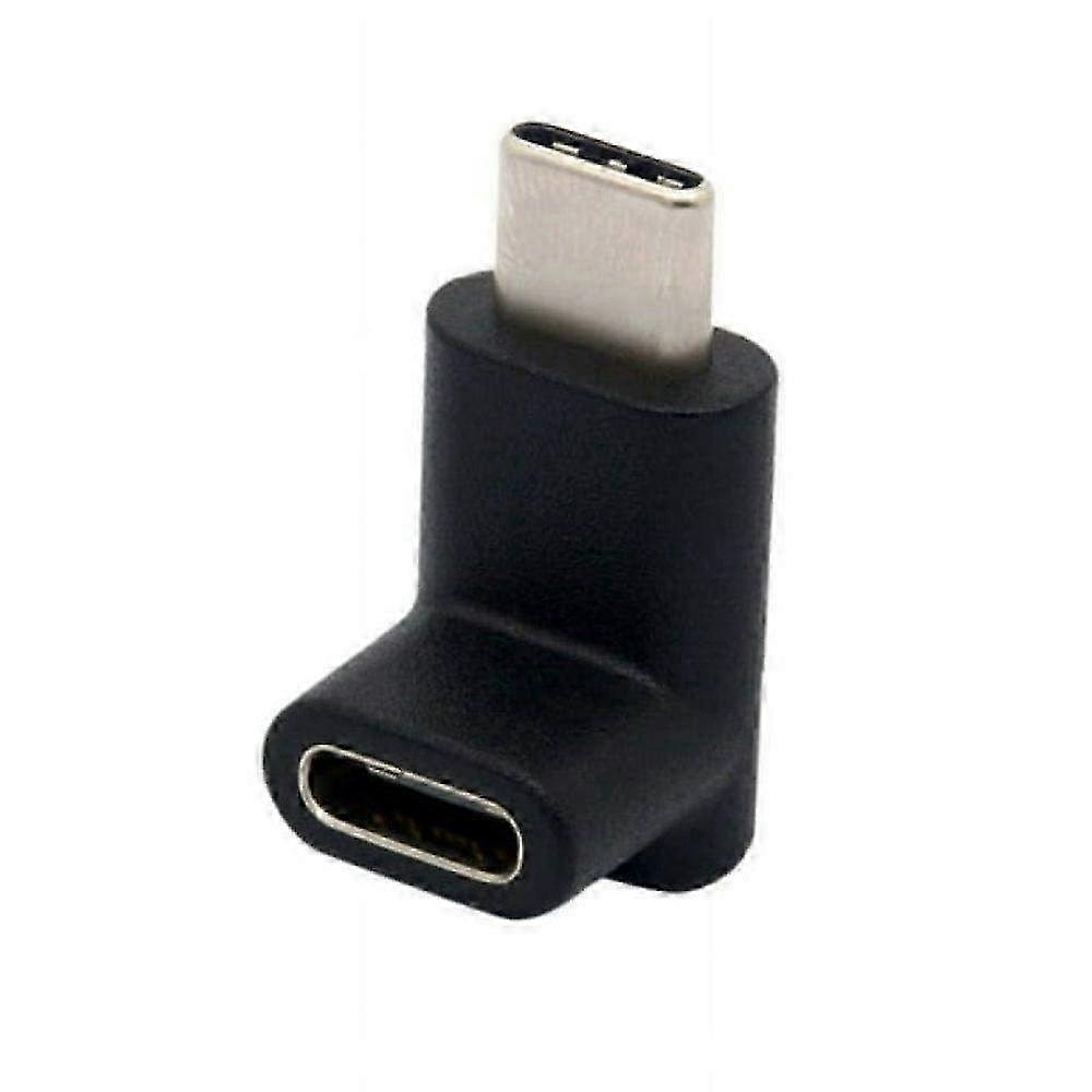 90 Degree Type C Adapter - USB C Male to Female Angled Adaptor for Upward & Downward Compatibility - USB 3.1 Type-C Connector