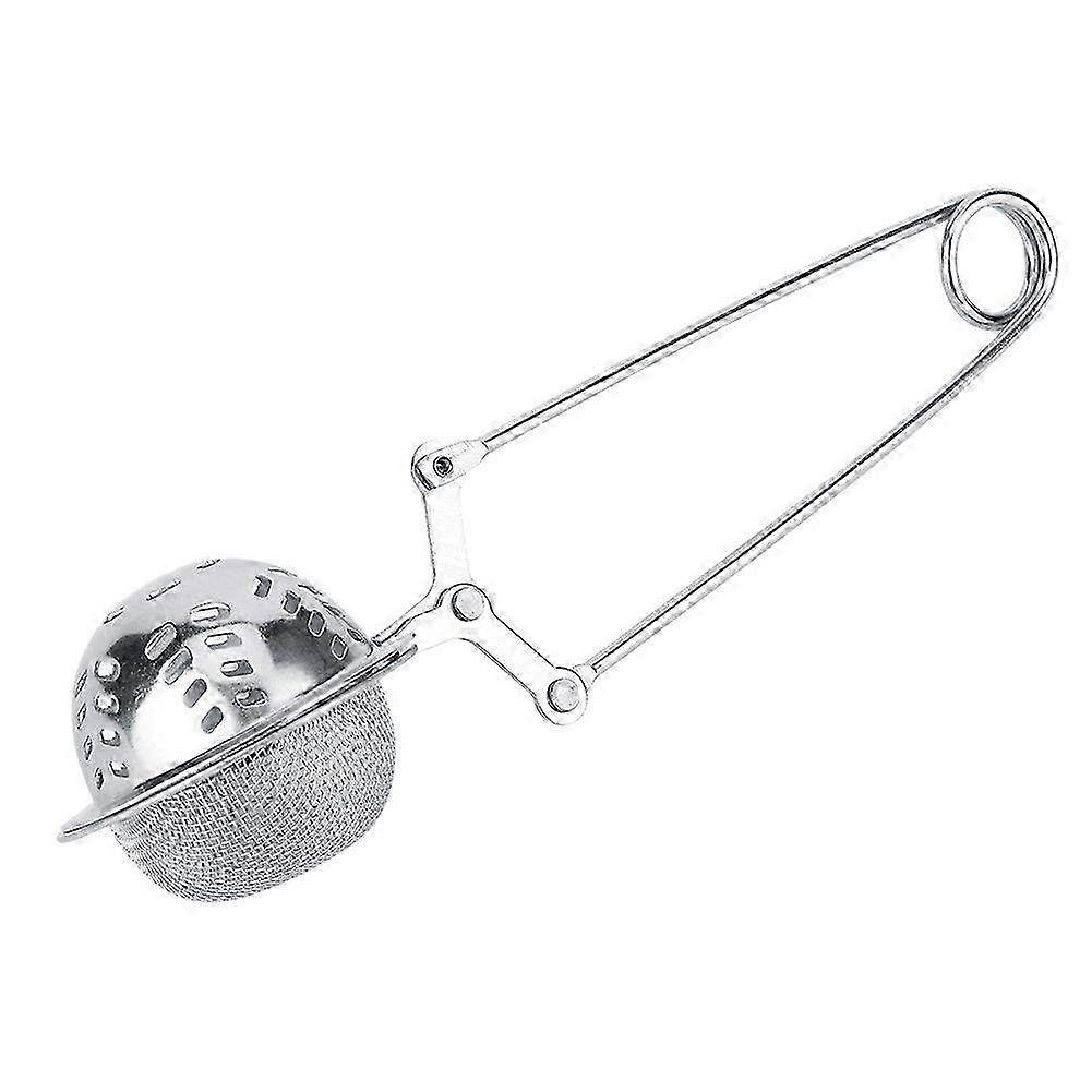 Portable Reusable Stainless Steel Tea Strainer & Snap Ball Mesh Infuser - Kitchen Filter Accessory for Loose Leaf Tea Brewing