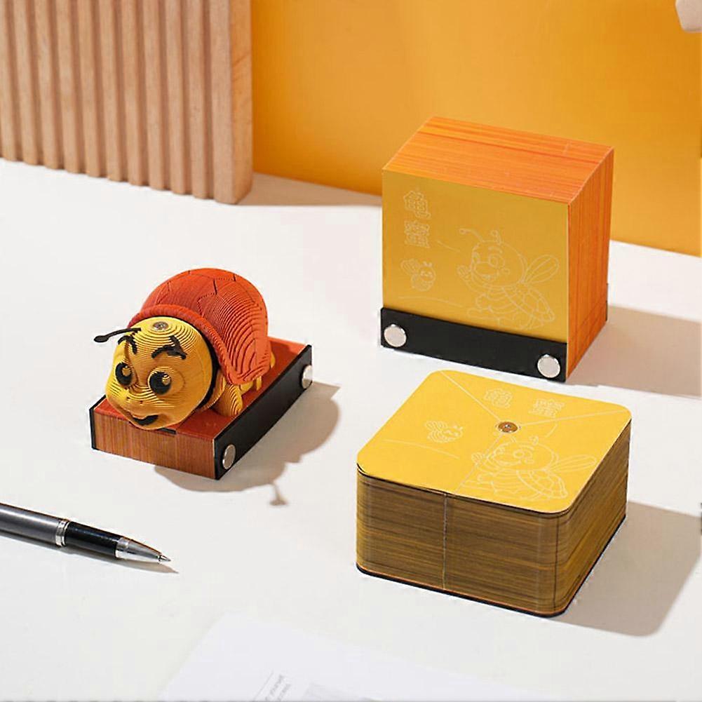 3D Paper Carved Turtle Honey Notepad Cultural Creative Desk Decorative Gifts