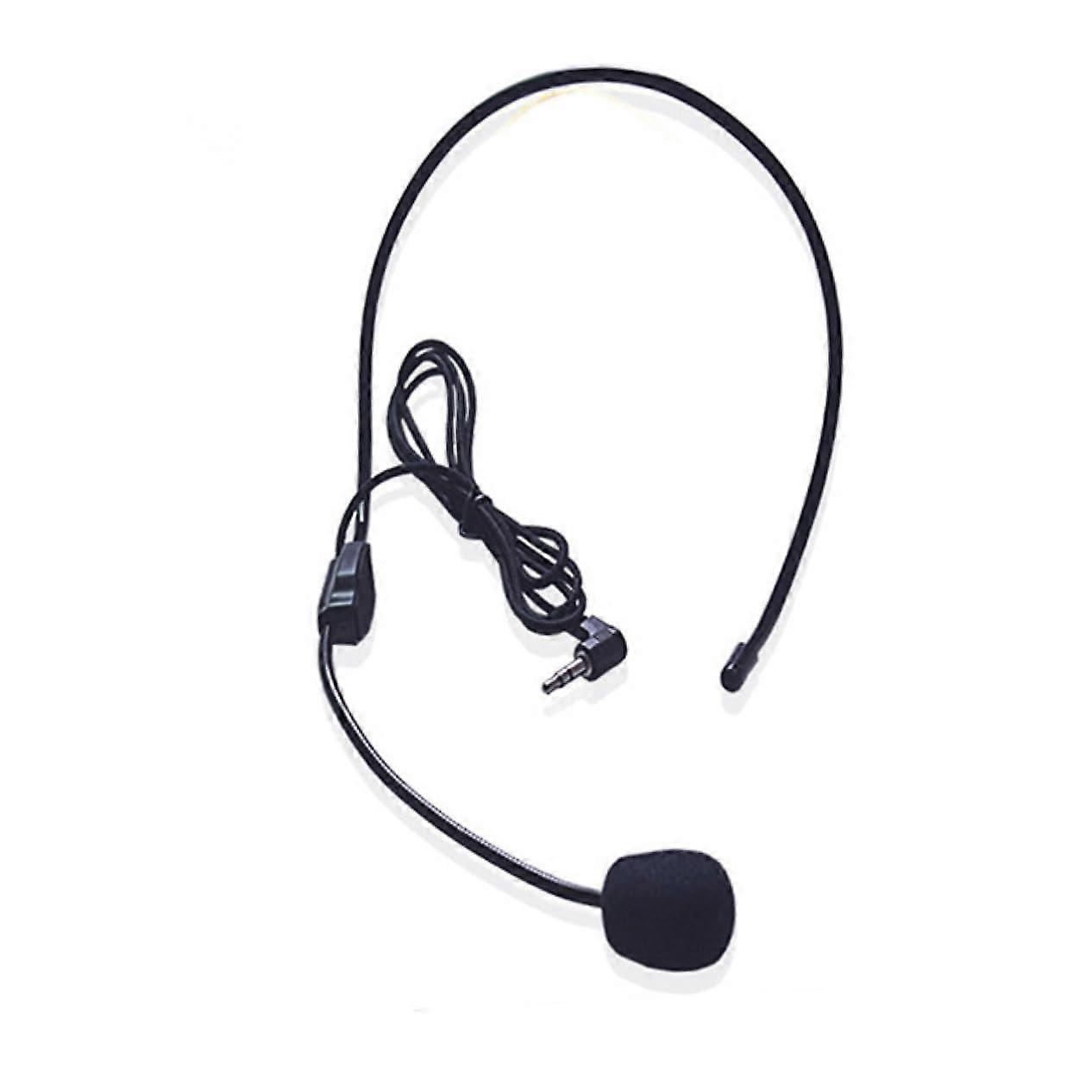 Wired Headset Microphone with Speaker, Black Over-Ear Headphones, High-Quality Sound, Compatible with PC and Mobile Devices