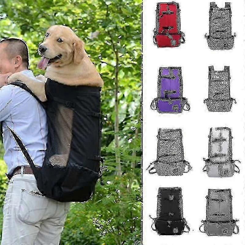 通気性のある大型犬の屋外旅行調節可能なバックパックハイキングサイクリング反射バッグ犬