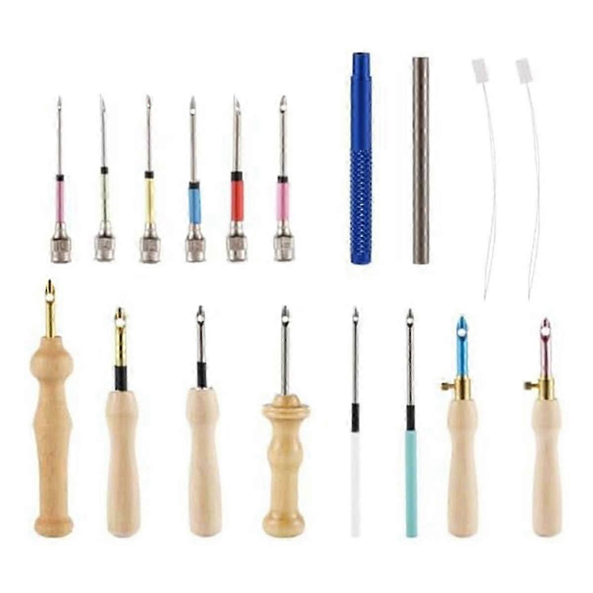 Punch Needle Kit, Adjustable Wooden Punch Needle Set Punch Needle Adults Beginner