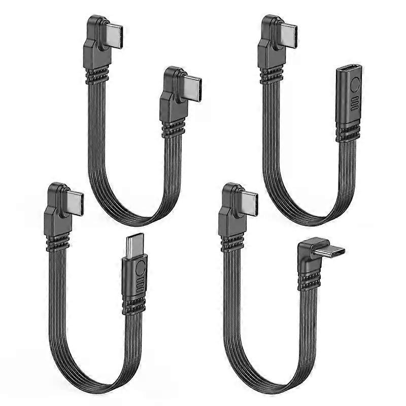 1PC Elbow/Straight Head Type C Data Cable 45W Fast Charging Cord Wire Support 4K Video & 480Mbps Data Transfer for Phones