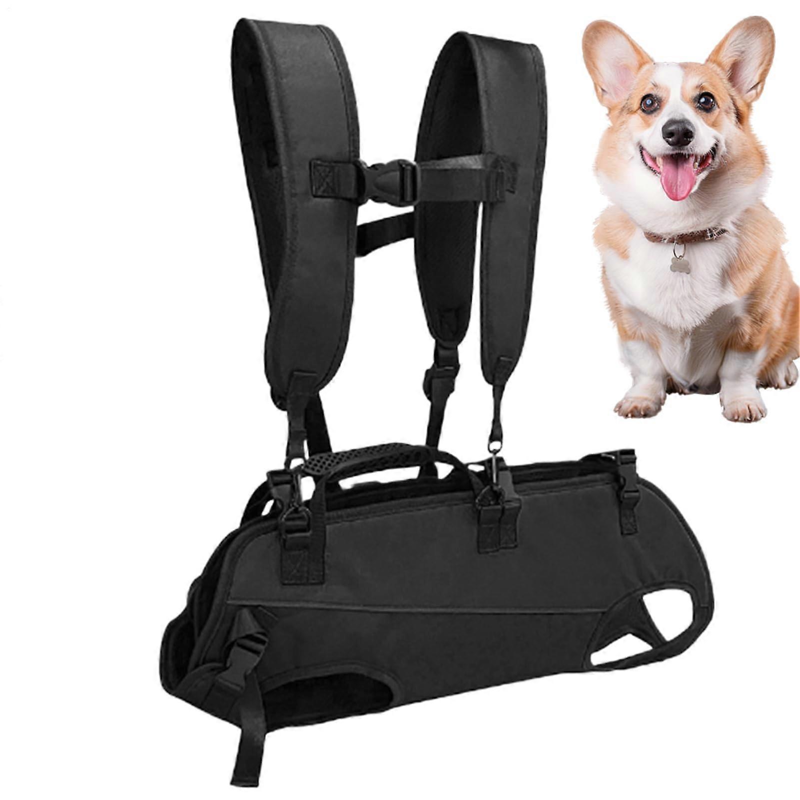 Dog Harness for Hiking, Adjustable, Portable, Horizontal Design | Multifunctional Dog Backpack with Straps