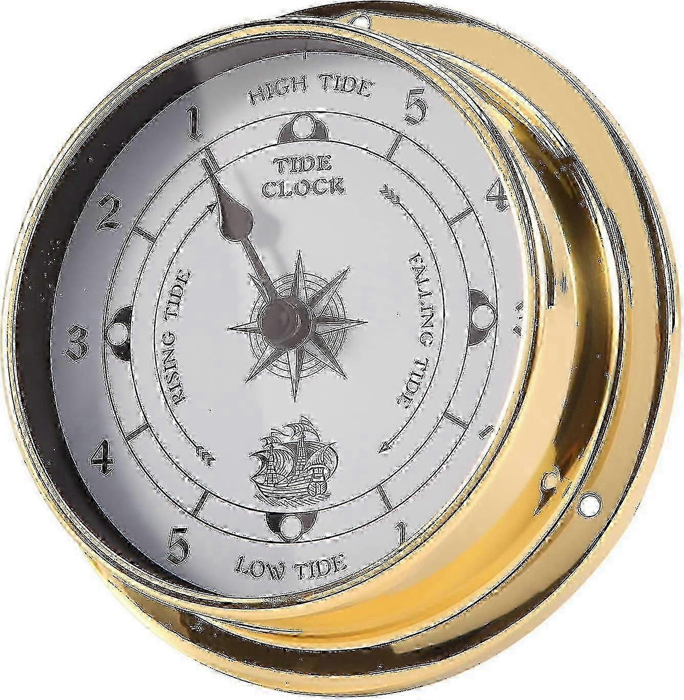 115mm Copper Marine Tide Clock for Weather Forecast, Single Piece Edition 0816