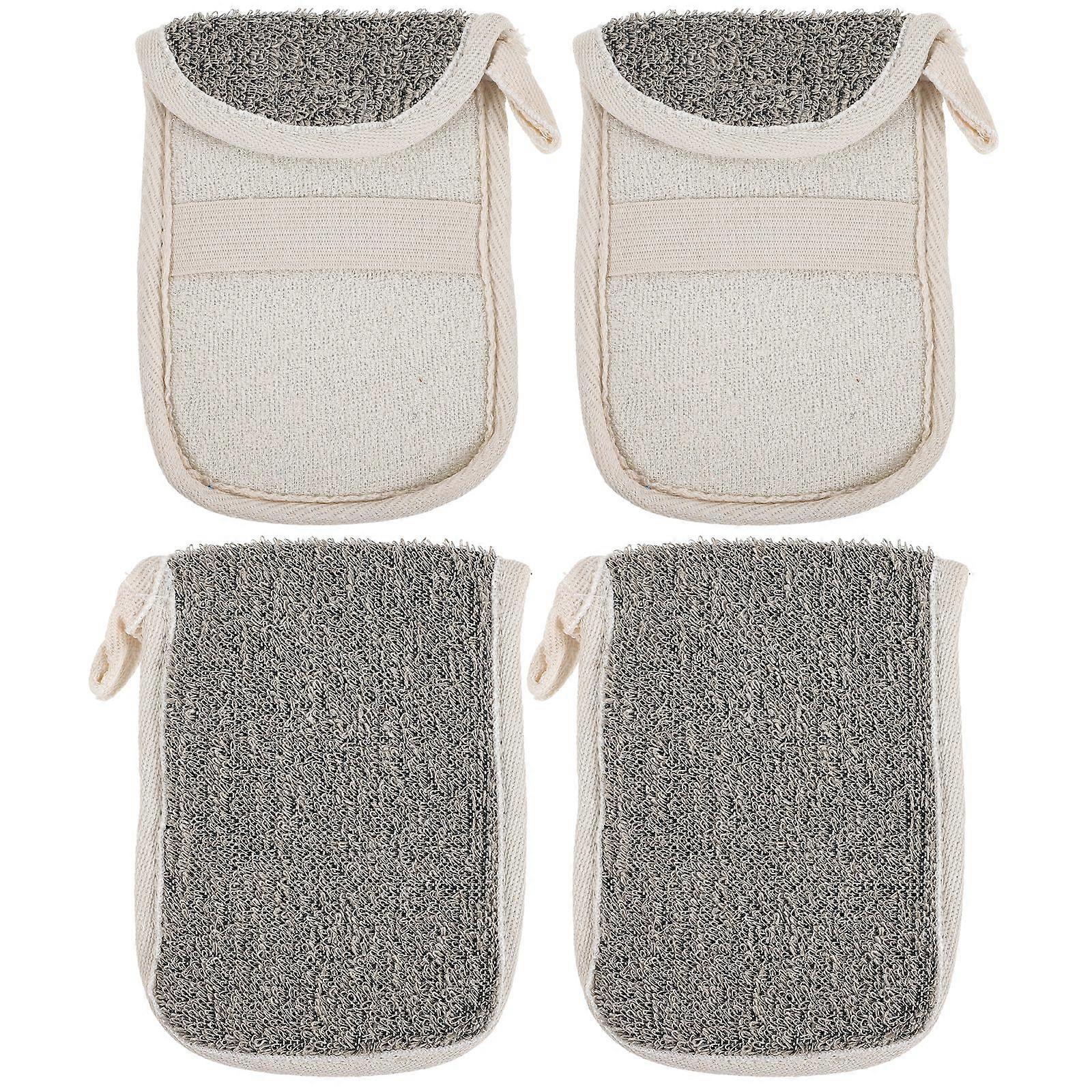 4pcs Durable Bath Soap Pouch Bathing Exfoliating Foaming Mesh Bag for Shower