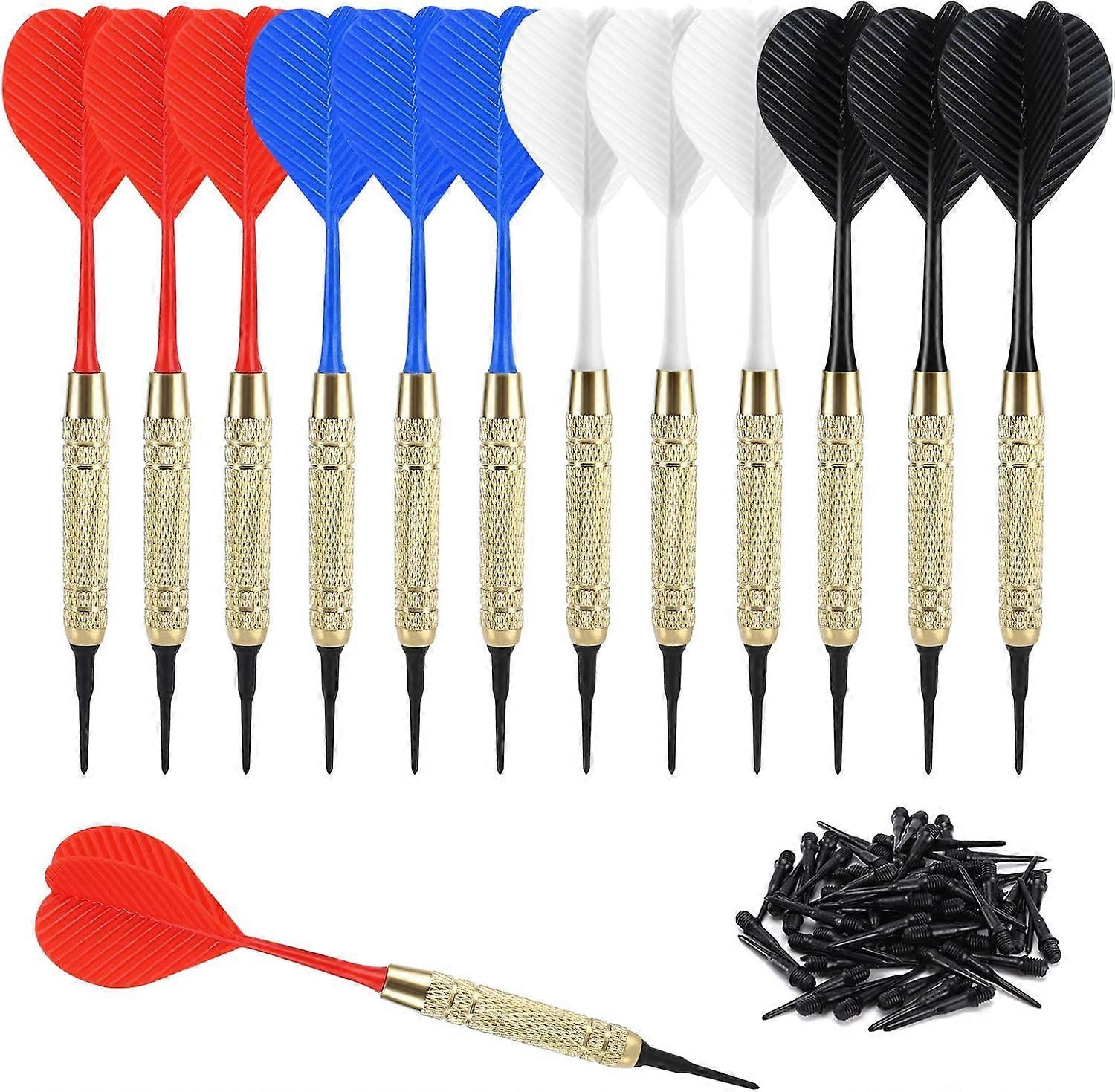 Soft Tip Darts für elektronische Dartscheibe, 12er Pack, 18g Darts mit 100 Extra Darts
