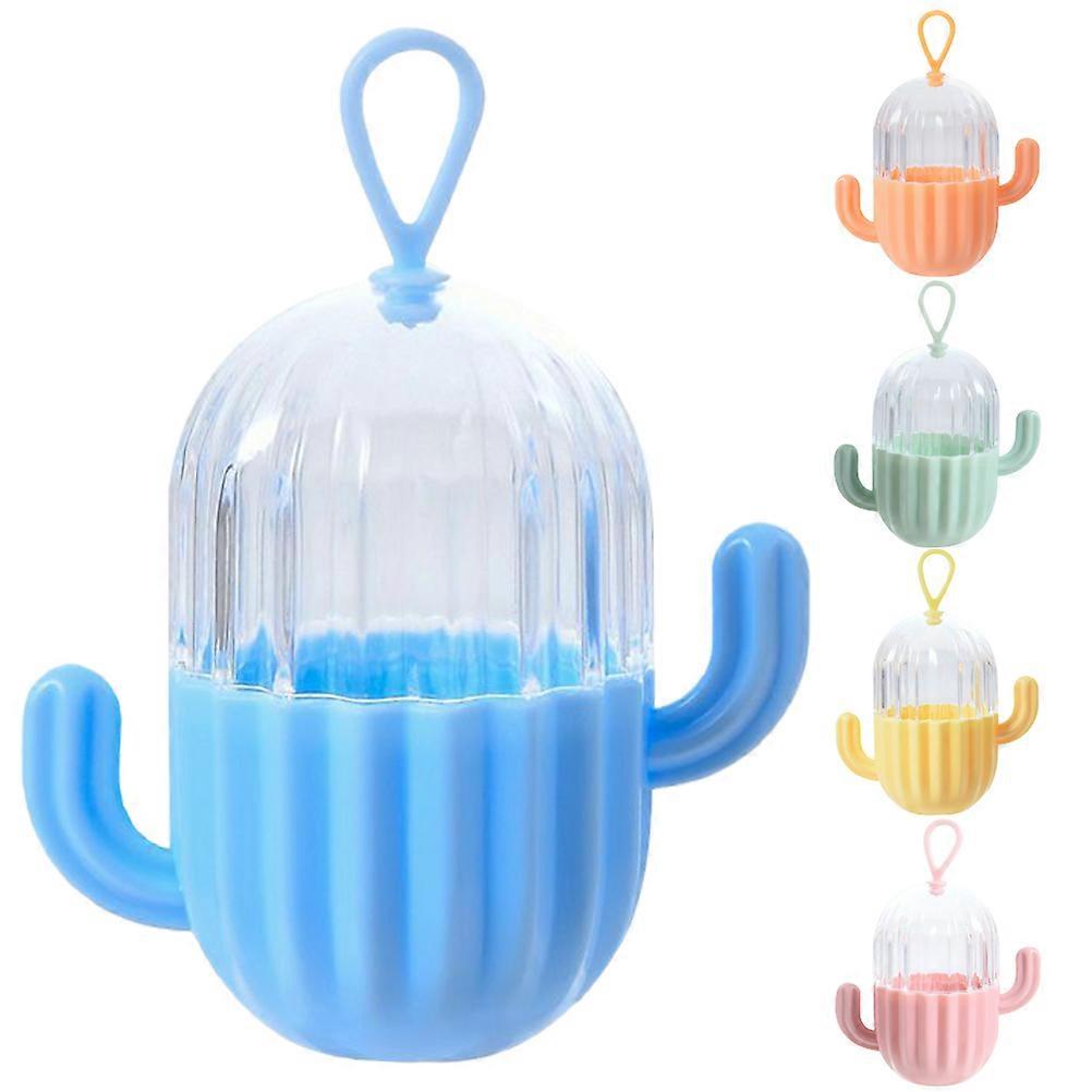 Cactus Shaped Makeup Sponge Holder in Assorted Colors for Home Use Practical Portable Organizers