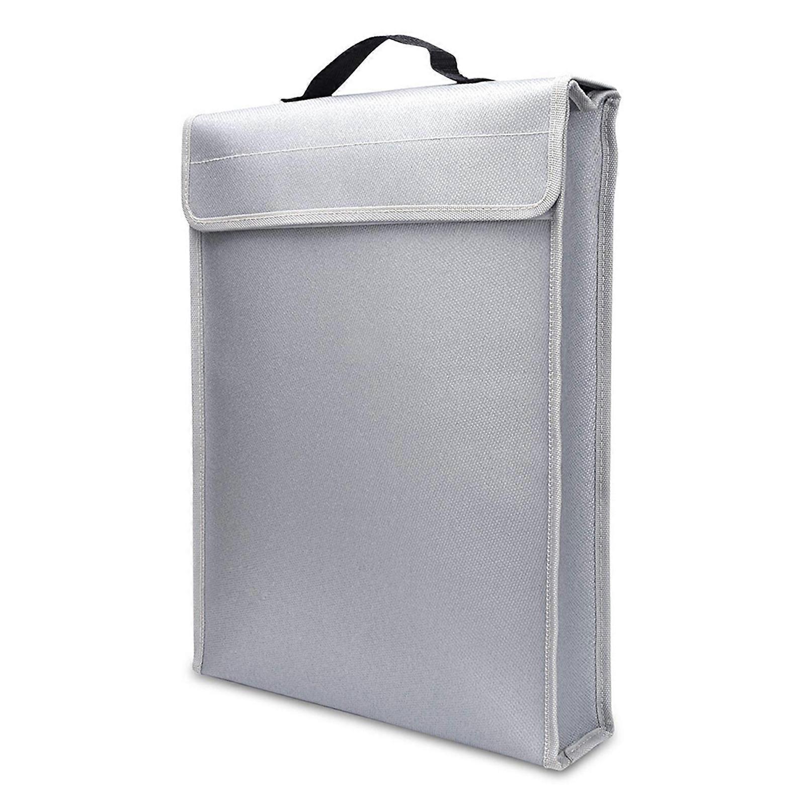 Fireproof Document Bag YND-0874, 40x30x6.5cm, Silver Gray Safe