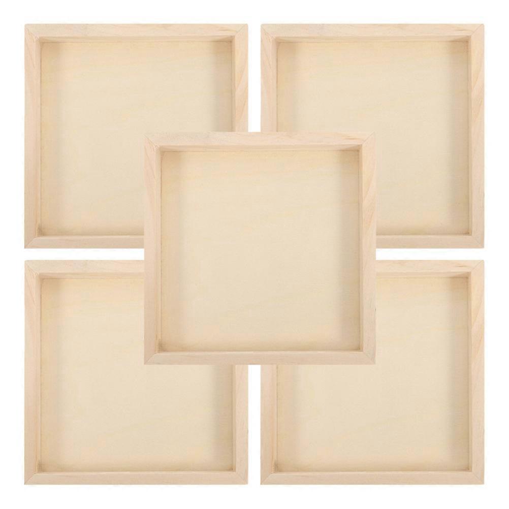 3D Puzzle Wooden Sorting Trays for Blocks Organization 5Pcs Set