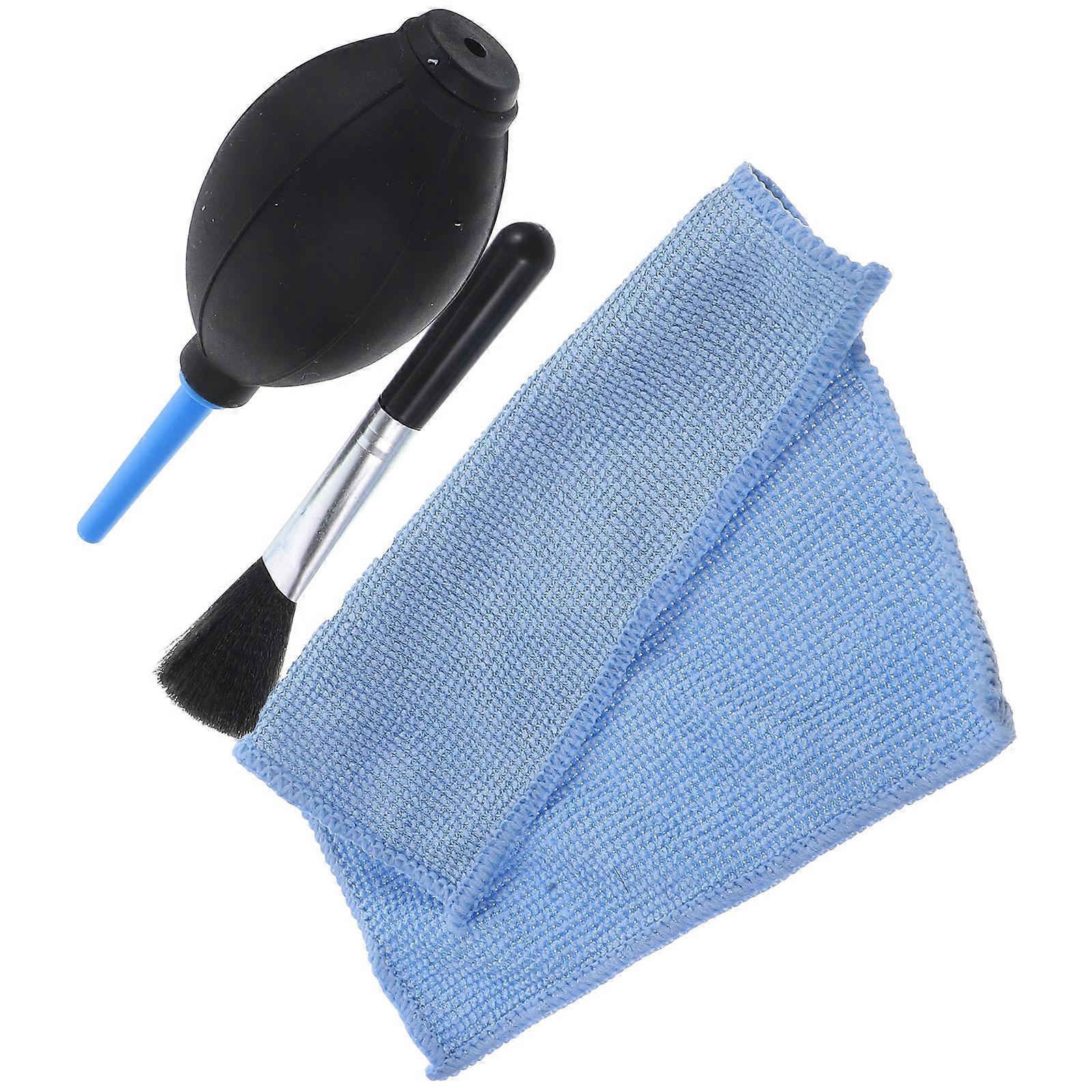 Lens Dust Remover Silicone Air Blower Camera Equipment for Lens Maintenance Assorted Color Material with Cleaning Brush Cloth 1 Set