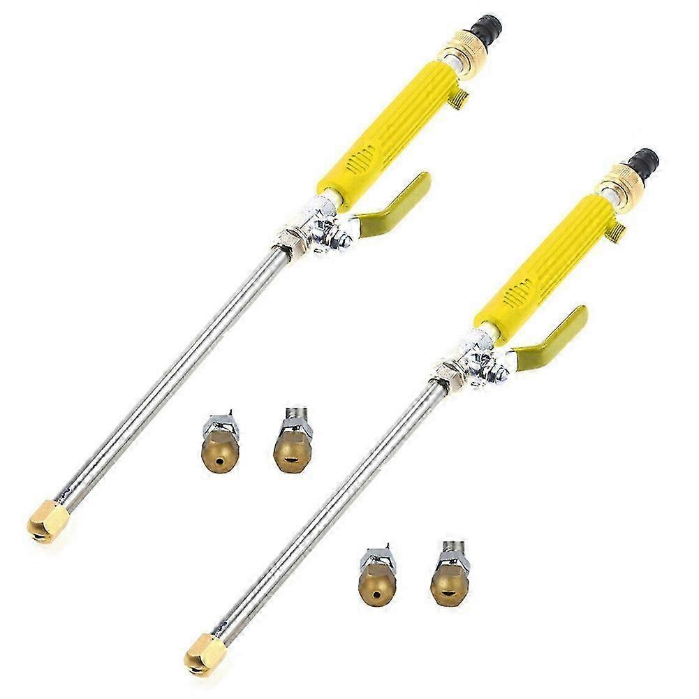 Yellow Garden Hose Power Washer Upgraded Nozzle, High Pressure Water Tool, Equipped with 2 Different Nozzles