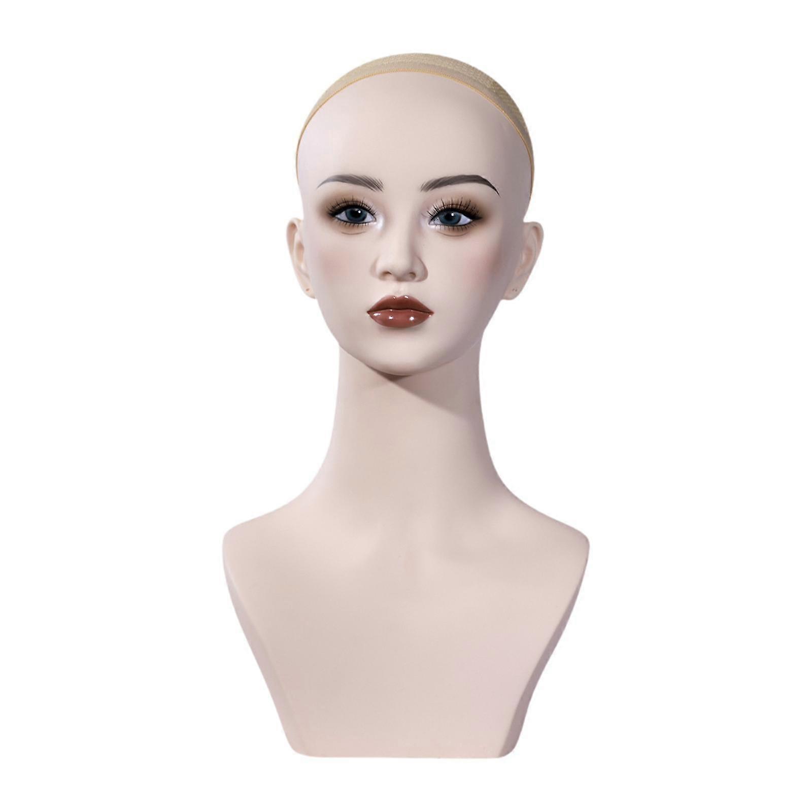 Female Mannequin Head Wig Display Model for Shopping Mall Personal Use Salon