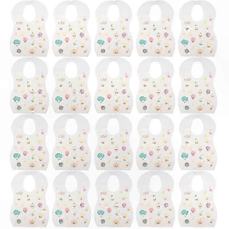 20-Pack Disposable Bibs for Babies