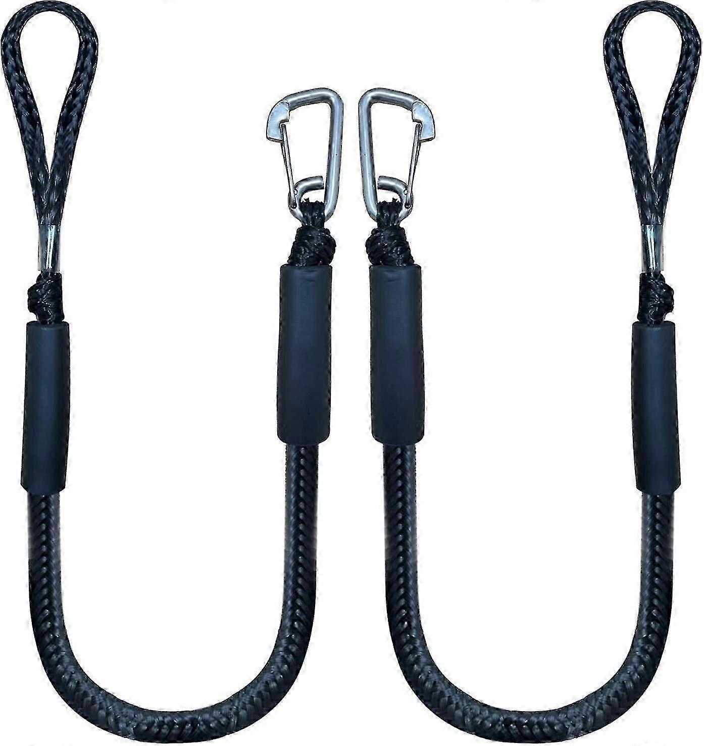 Bungee Dock Line With Hook , Mooring Rope For Boat 4 Ft 2 Pack