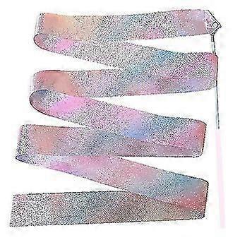 2m Flashing Star Gym Ribbons Dance Ribbon Rhythmic Art Gymnastics Ballet Streamer Twirling Rod Rain