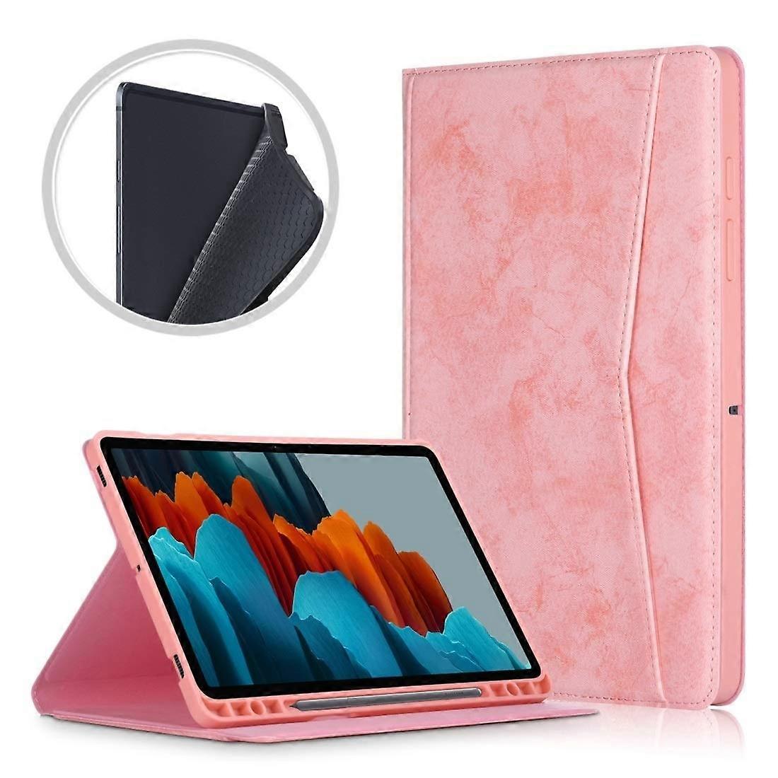 YXCY AYYD Samsung Galaxy Tab S7 T970/T976B TPU Horizontal Flip Stand Case Cover with Stylus Holder and Sleep Wake Up Function (Pink) rose