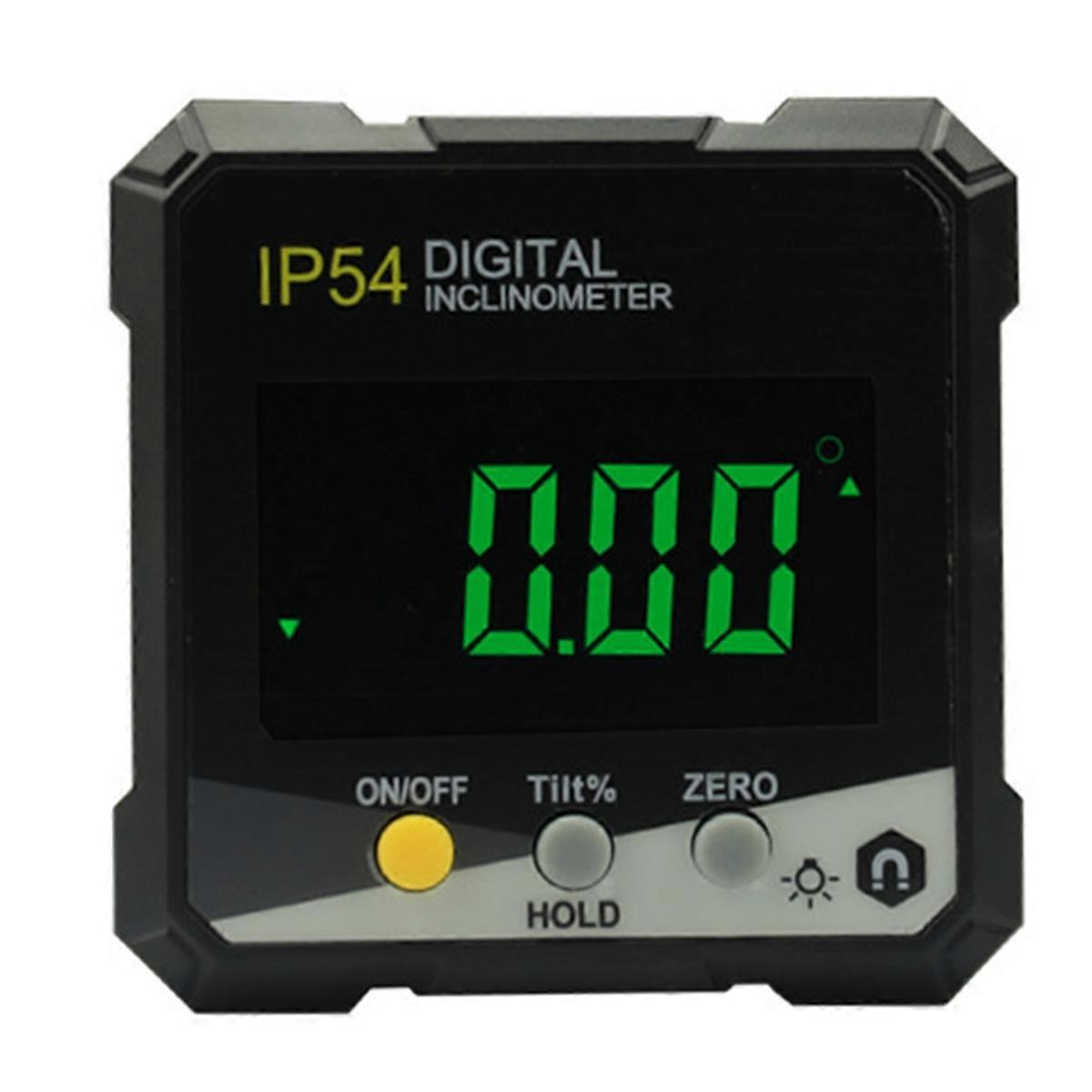 4 X 90 Degree IP54 LCD Screen Four Sided Magnetic Inclinometer Digital Display LCD Inclinometer Angle Box Protractor