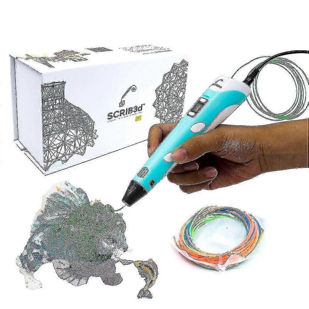 SCRIB3D P1 3D Printing Pen with Display, Includes PLA Filament & Stencils