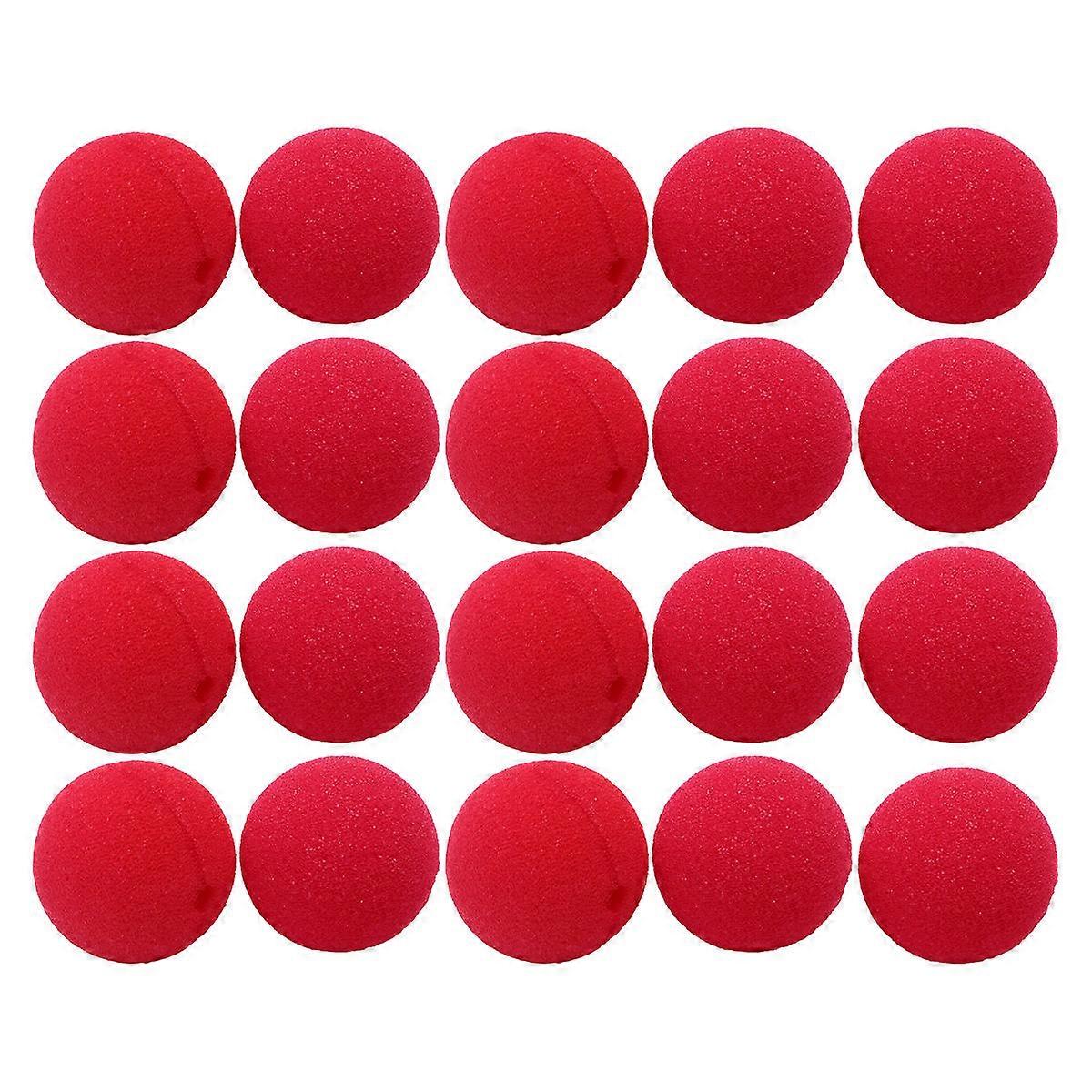 20PCS Assorted Color Sponge Clown Noses for Parties and Circus Fun Easy to Use One Size Fits All