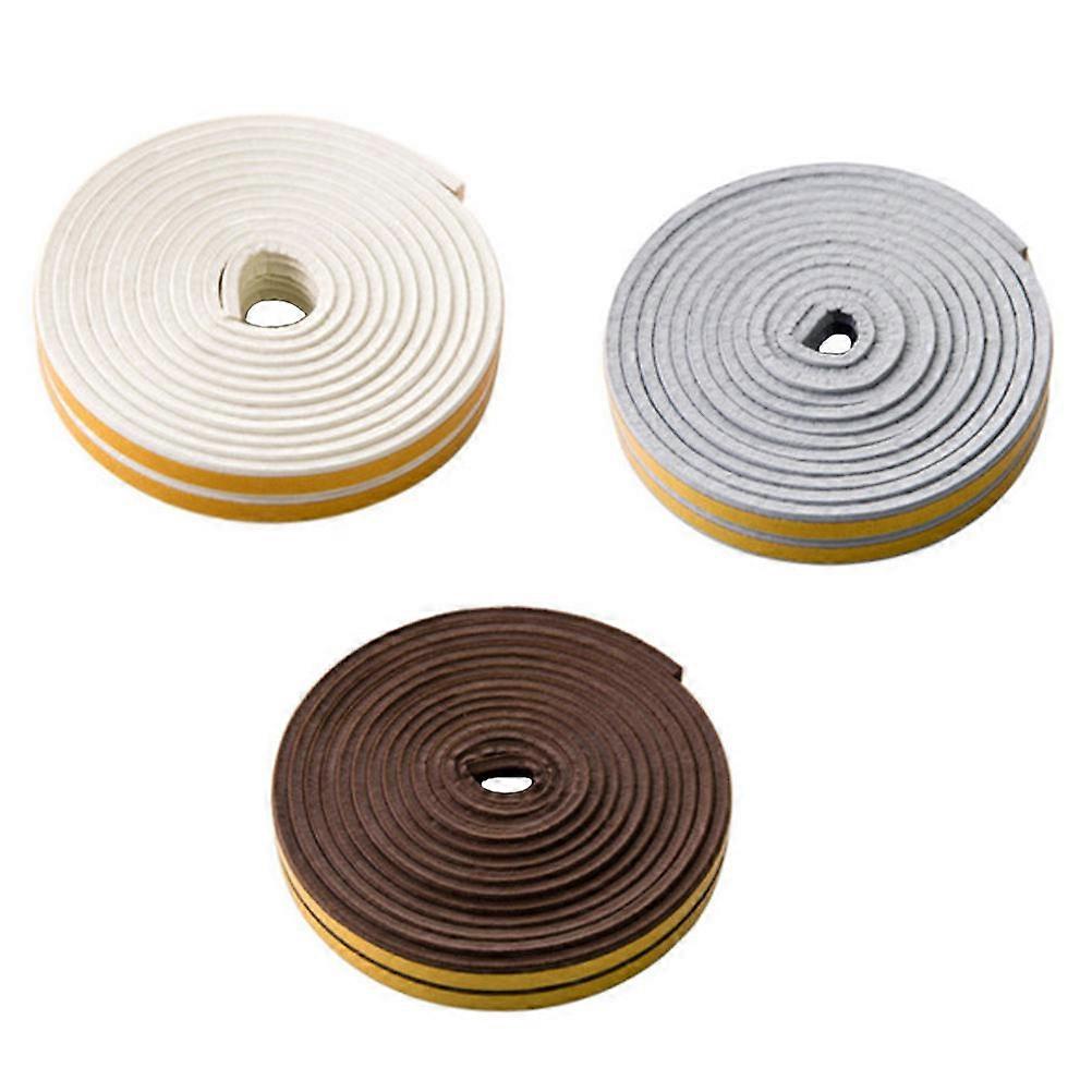 Acoustic Seal Strips with Strong Adhesive Backing for Home 3 Rolls Assorted Color EVA