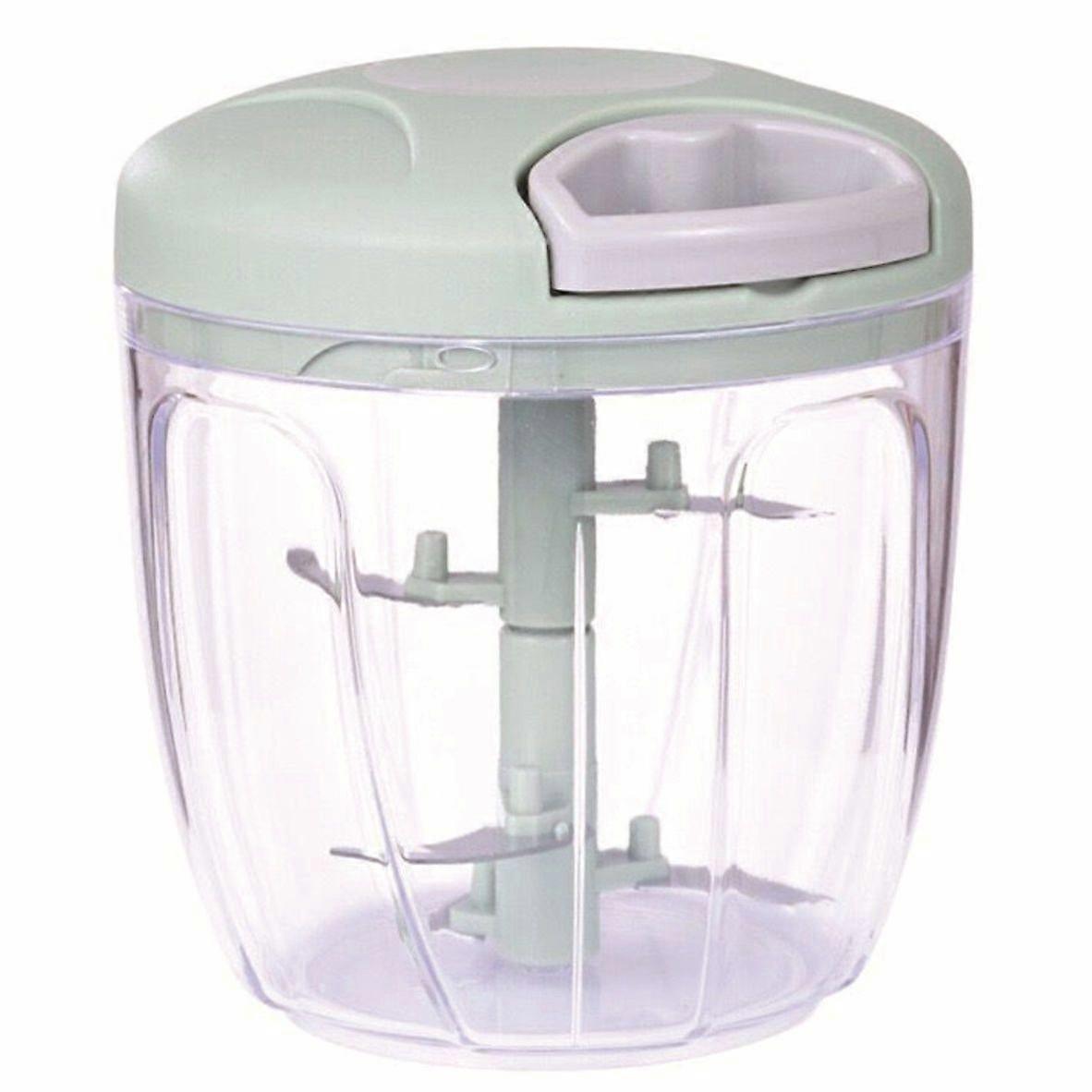 900 ml Onion Chopper Manual Onion Chopper Manual Drawstring Design Transparent for Cutting Onions, Garlic, Fruit and Vegetables(Green)