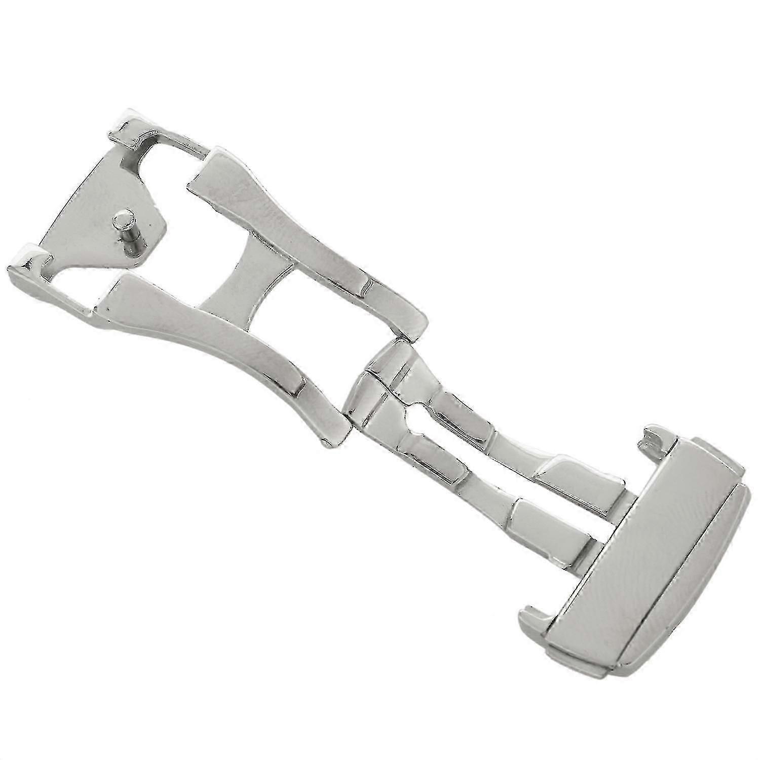 18mm Stainless Steel Deployant Watch Strap Folding Buckle Clasp For Omega, Smooth #18mm