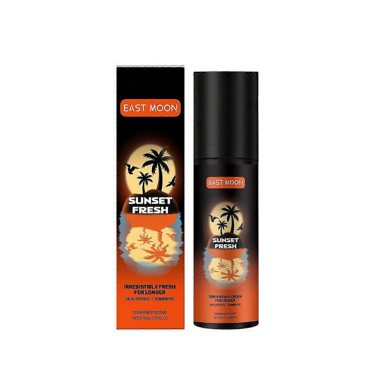 Deodorant Body Spray, Sunset Fresh Deodorant for Men with Mango Scent, Long Lasting Fragrance with 48 Hours All Over Freshness Aluminium Free Body Spr