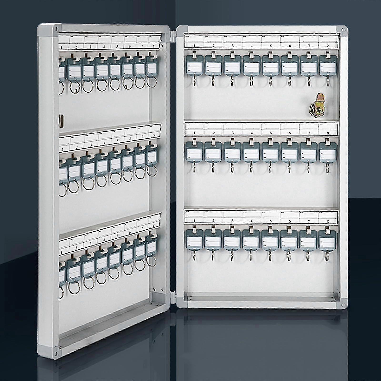 2025 Wall Mountable Key Cabinet, 48Key Metal Storage With Tags, For Office, School And Realtors, Efficient Key Management