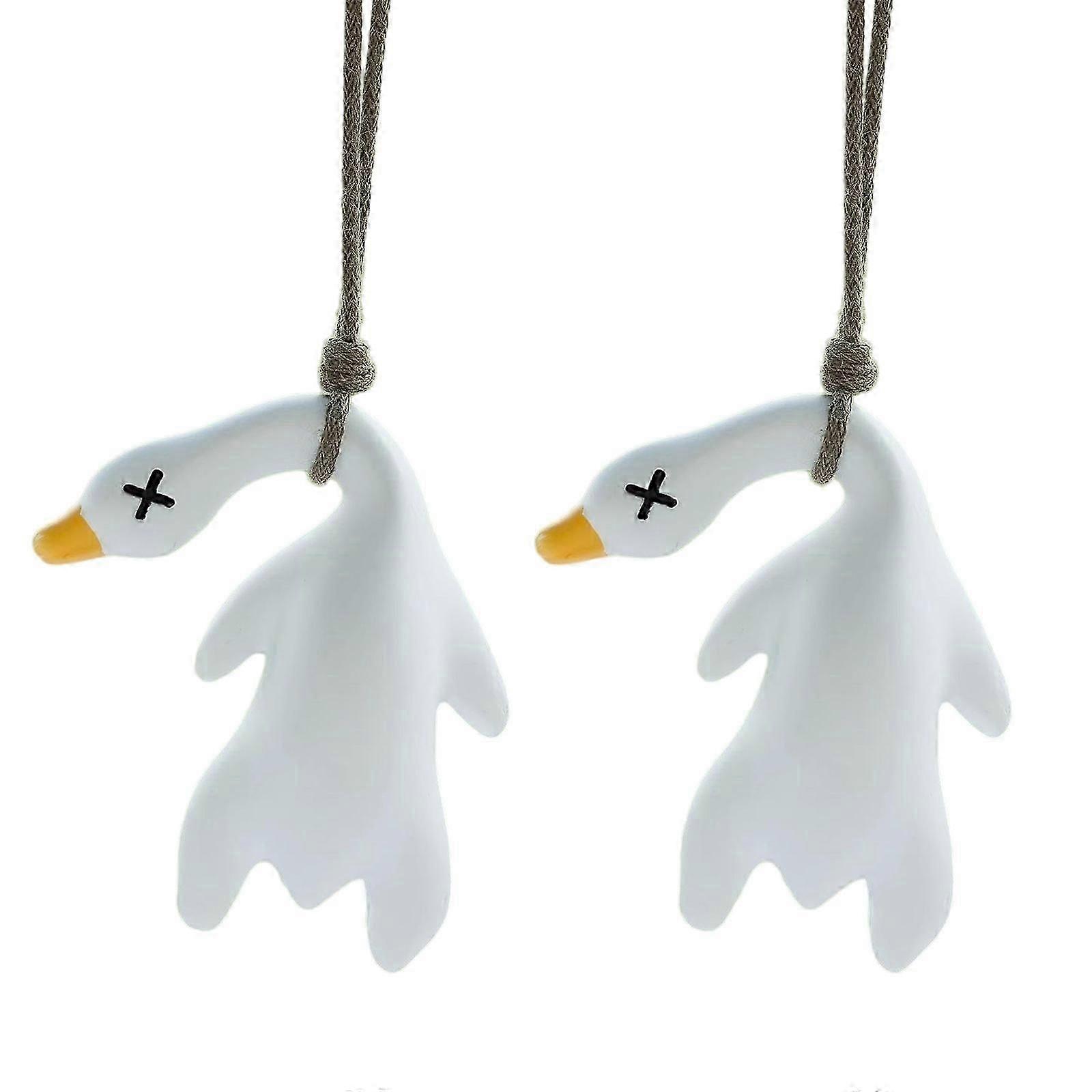 2 Pack Fun Roast Duck Accessory Car Interior Decors Duck Bag Charm Plastic Texture For Adults Seeking Unique Present