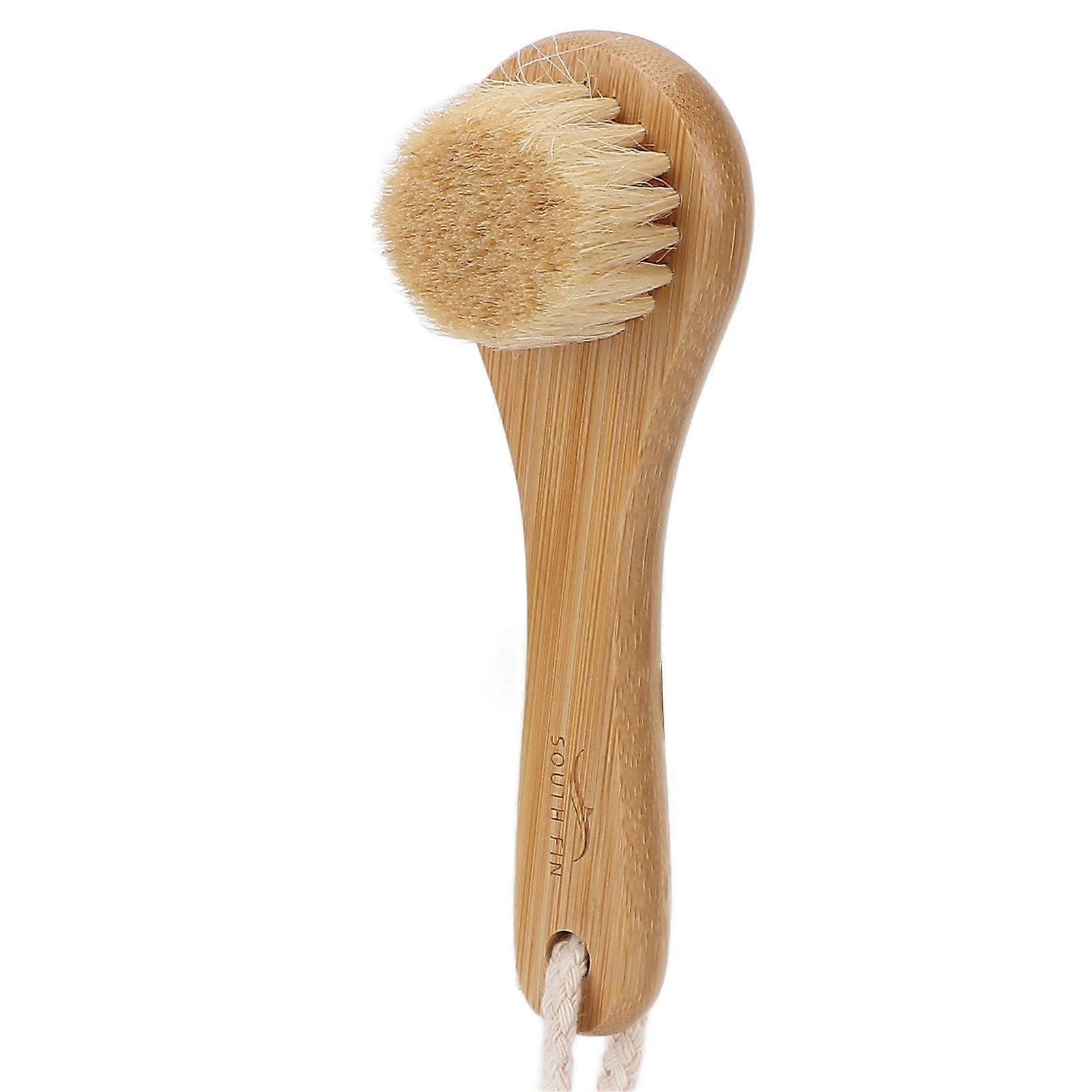 Massage Brush Portable Wooden Soft Manual Facial Body Massage Cleaning Care Brush