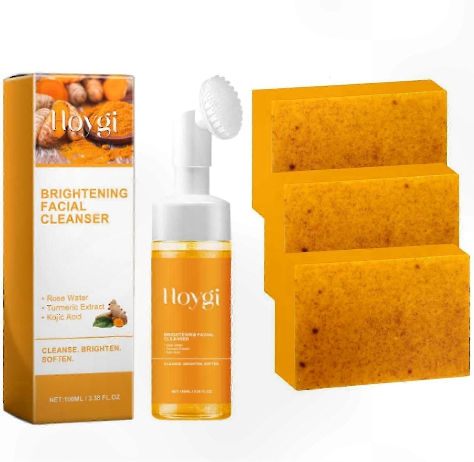 Facial Cleansing Kit: Mousse, Wash & Soap for Deep Pore Purification