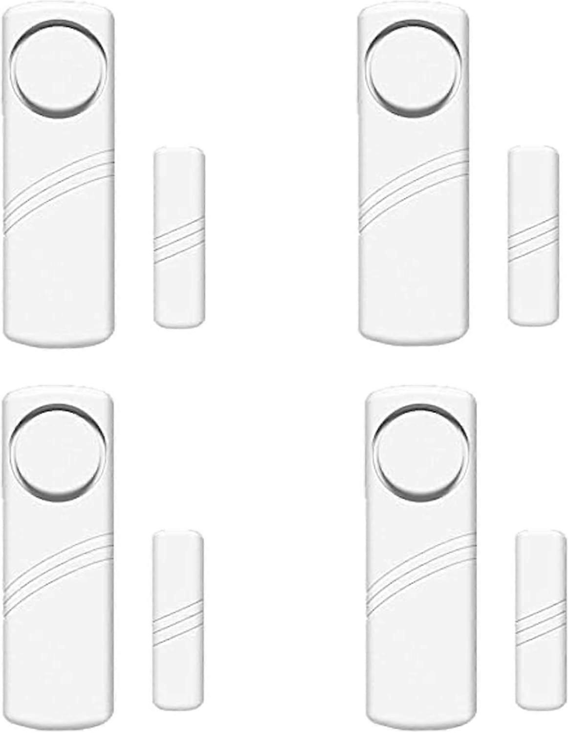 4-Piece Door and Window Alarm Set, Magnetic Burglar Alarm Sensor, Siren for Child Safety