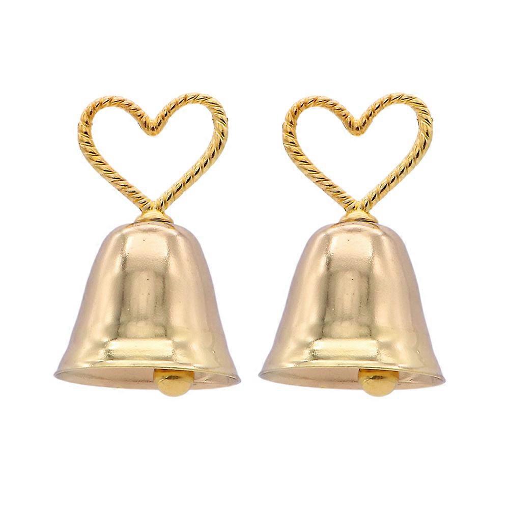 Clip de menu de bureau pour tenir la photo 2Pcs Coeur Bell Mémo Clip Doré