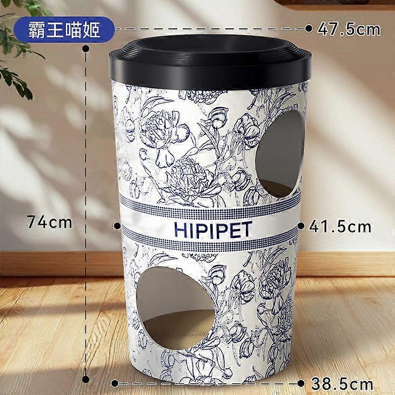 3-tier Cat House Bubble Tea Cat Bed Scratching Post Durable Corrugated Paper Cat Toy