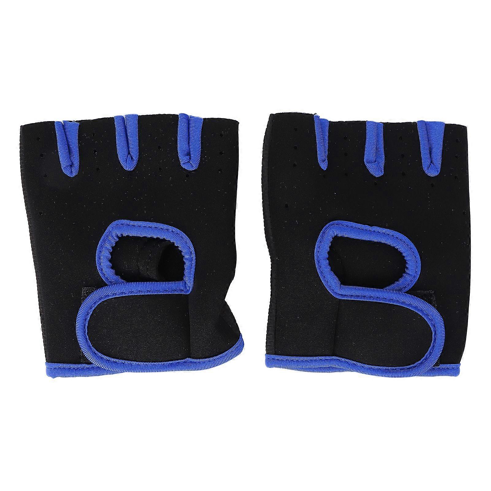 Wrist Guards Sports Adjustable Wrist Support Gear Fingerless Gym Gloves for Skating Weightlifting Royal BlueXL