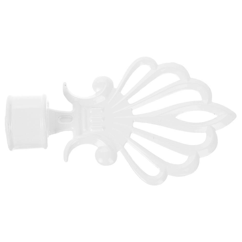 Decorative Curtain Rod Finials for Secure Fit 5Pcs White Iron Replacement