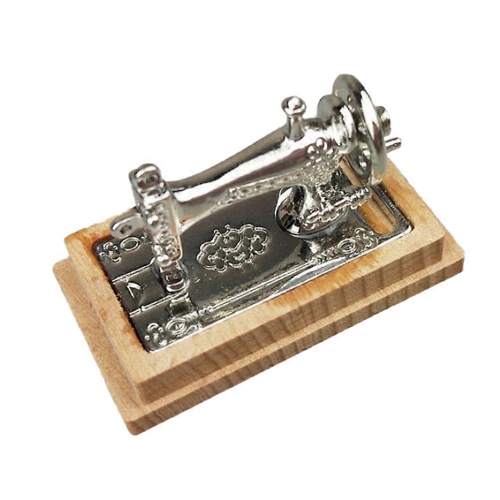 Miniature Sewing Machine Decorative Sewing Machine Model for Mini House 2Pcs