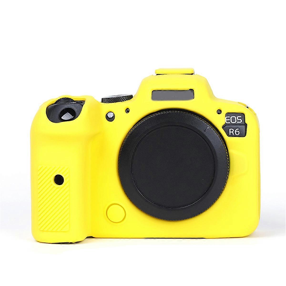 Silicone Protective Case for R6 Mark II Non-Slip, Dustproof, Scratchproof Soft Case with Enhanced Grip Yellow