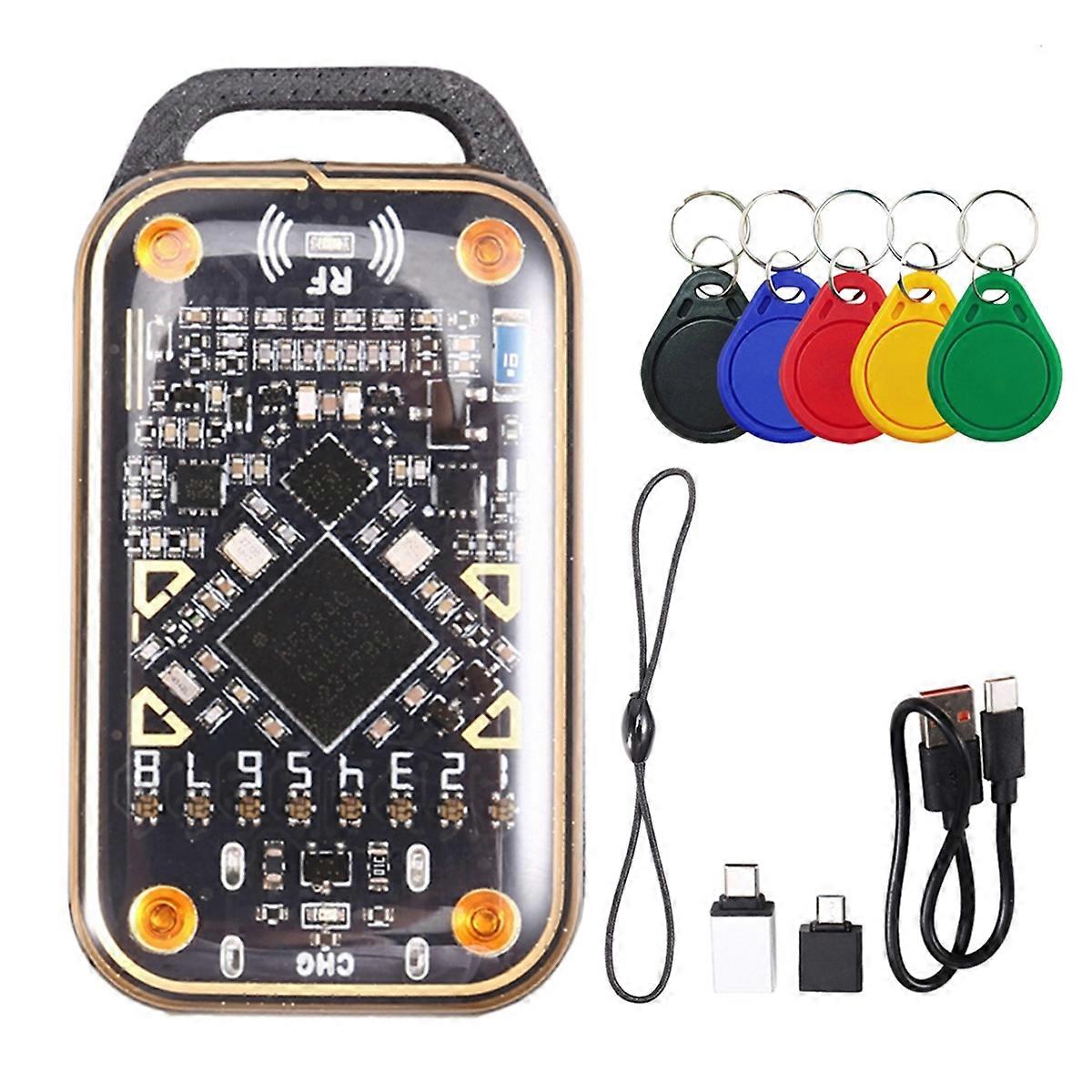 Chameleon Ultra Upgrade Smart Card Emulator RFID Smart Chip Reader+5XUID Keychain 125K 13.56M Card Decode NFC Duplicator