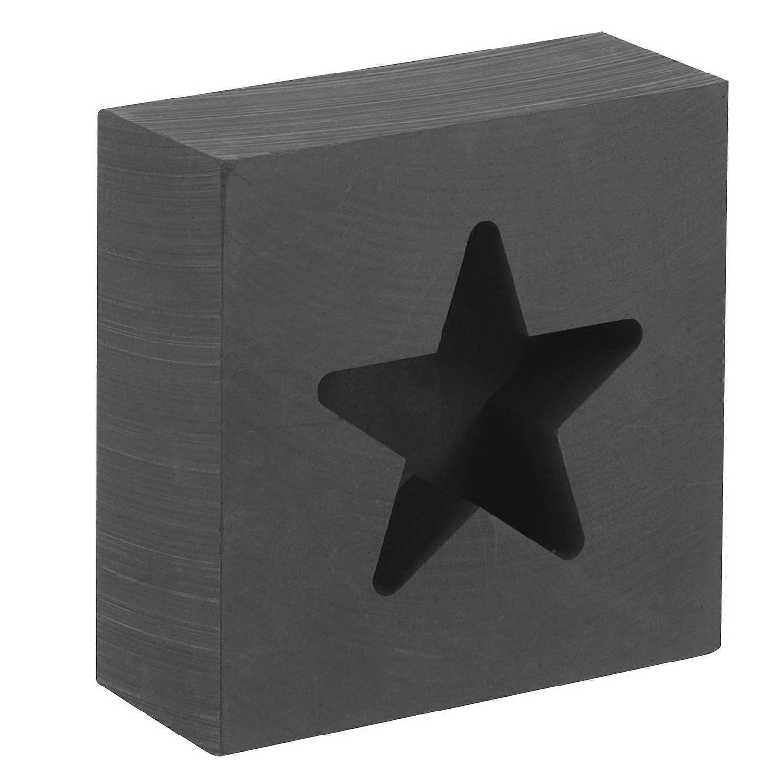 Black Graphite Mold for Casting Metal Star Shape 2Pcs Ingot Molds