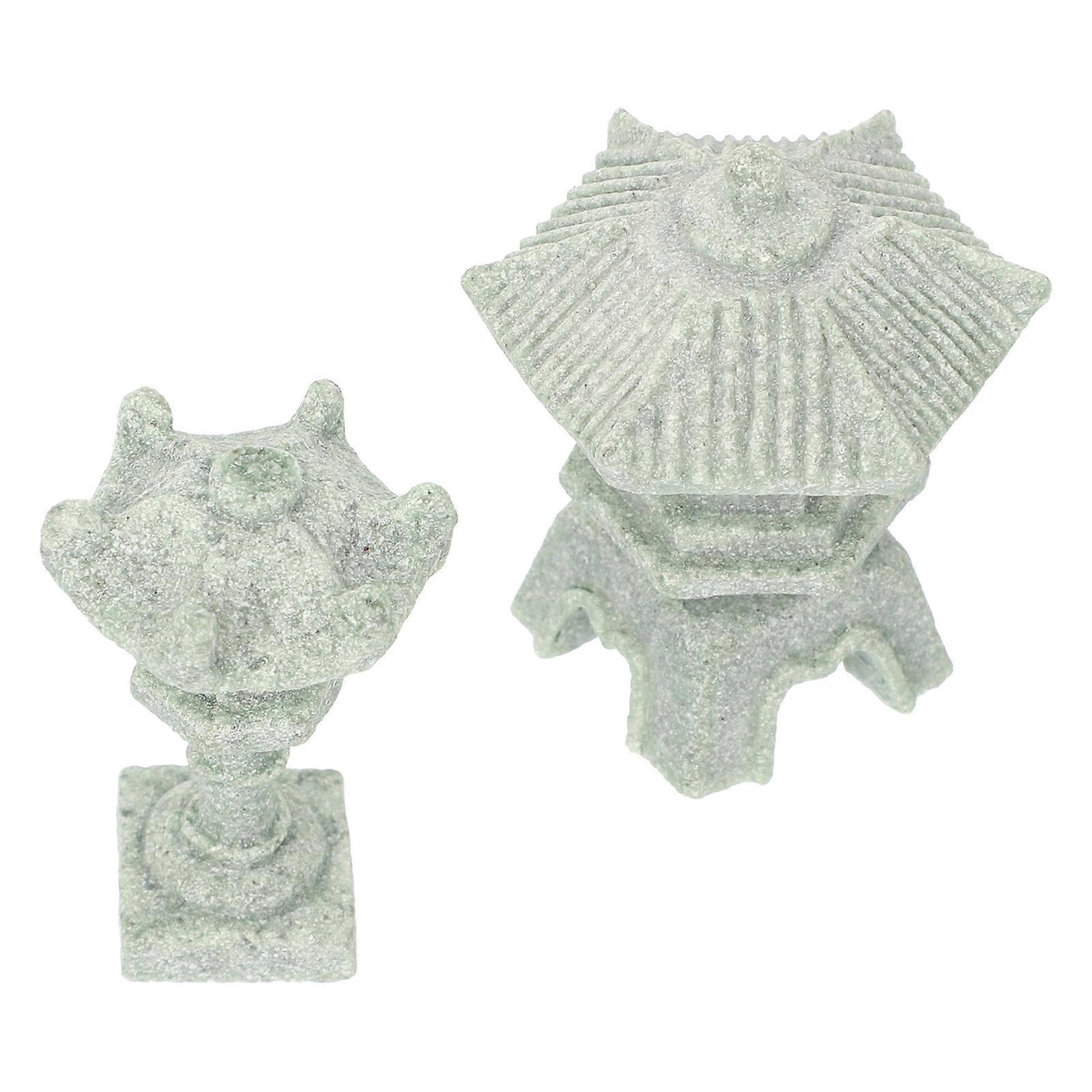 Statue Mini Model for Garden Decor 4Pcs Stone Decoration